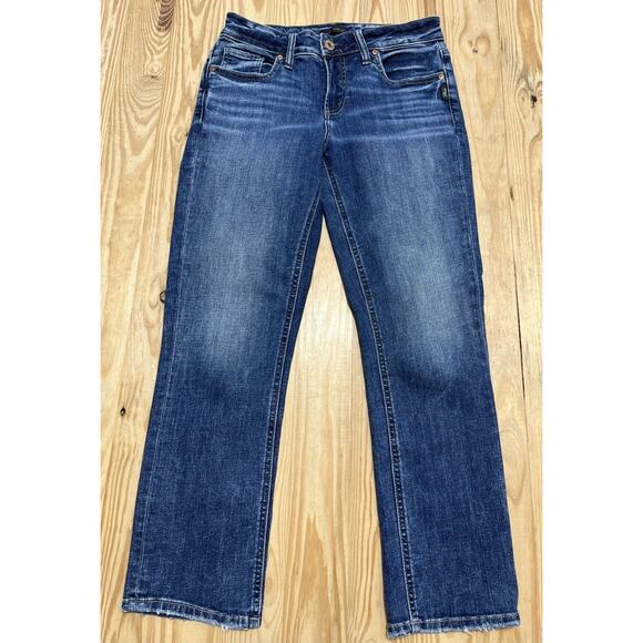 Silver Jeans Suki Capri Cotton Blend Selvedge Denim Women's Size 28x23.5 - Picture 1 of 7